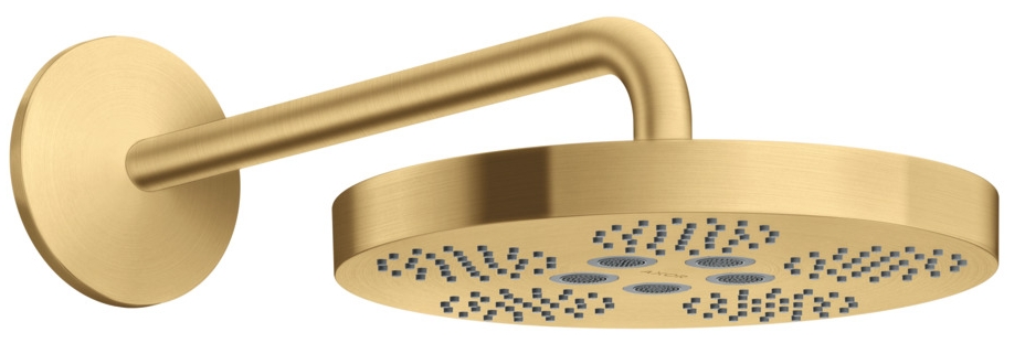 Axor One Kopfbrause mit Arm 28x28 cm rund gold 48491250
