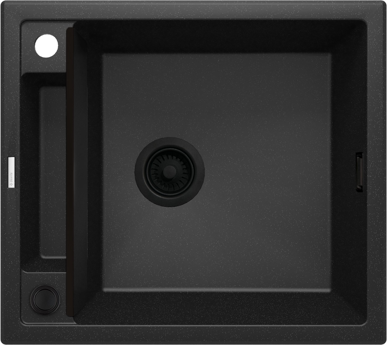 Deante Magnetic granitspüle 56x50 cm grau/graphit/onyx ZRM_G103