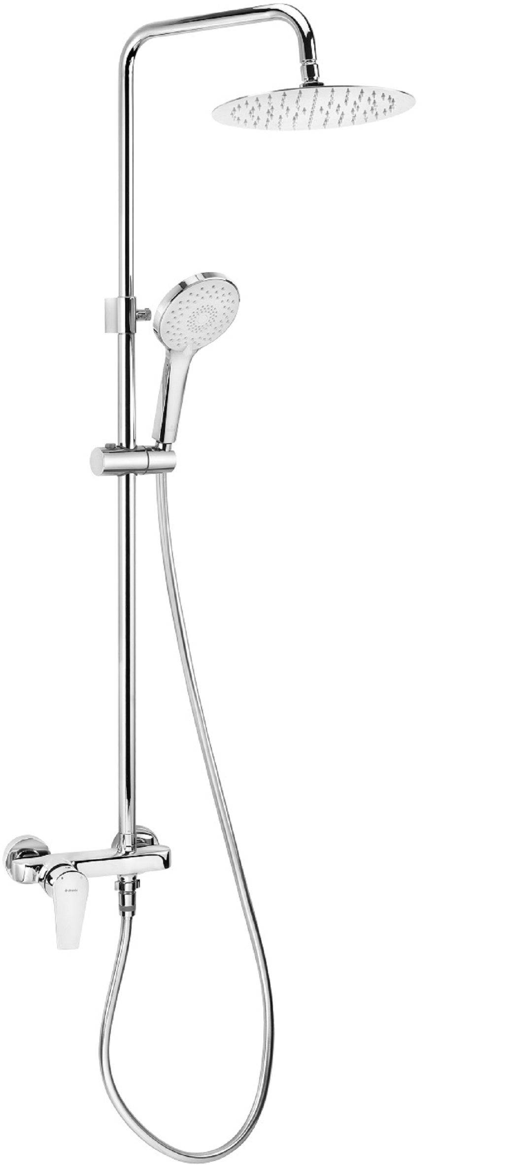 Deante Agawa Duschset Wandmontage mit Regenbrause chrom NAC_01QG