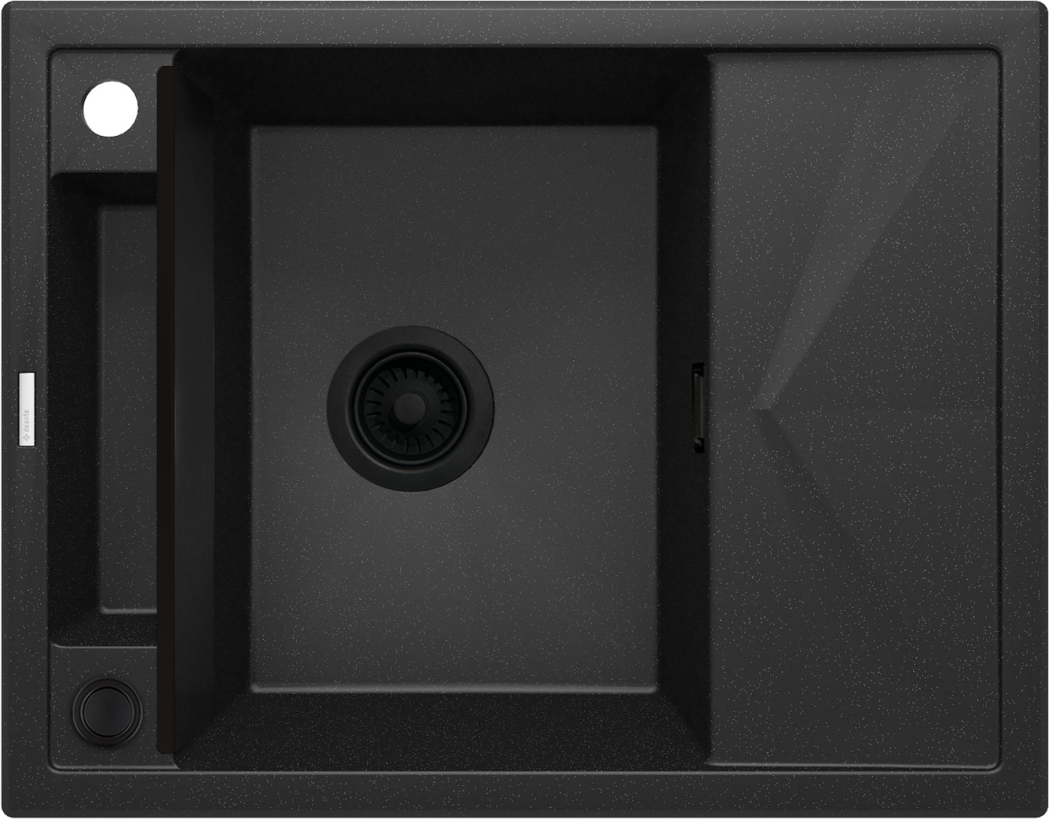 Deante Magnetic Granitspüle 64x50 cm grau/graphit/onyx ZRM_G11A