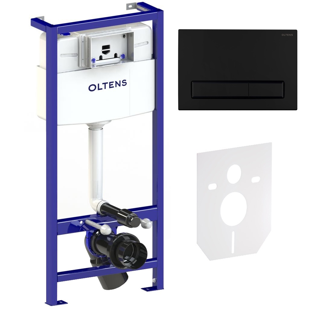 Set Unterputzrahmen Oltens Triberg 50001000, Betätigungsplatte Oltens Torne 57103300, 49301000