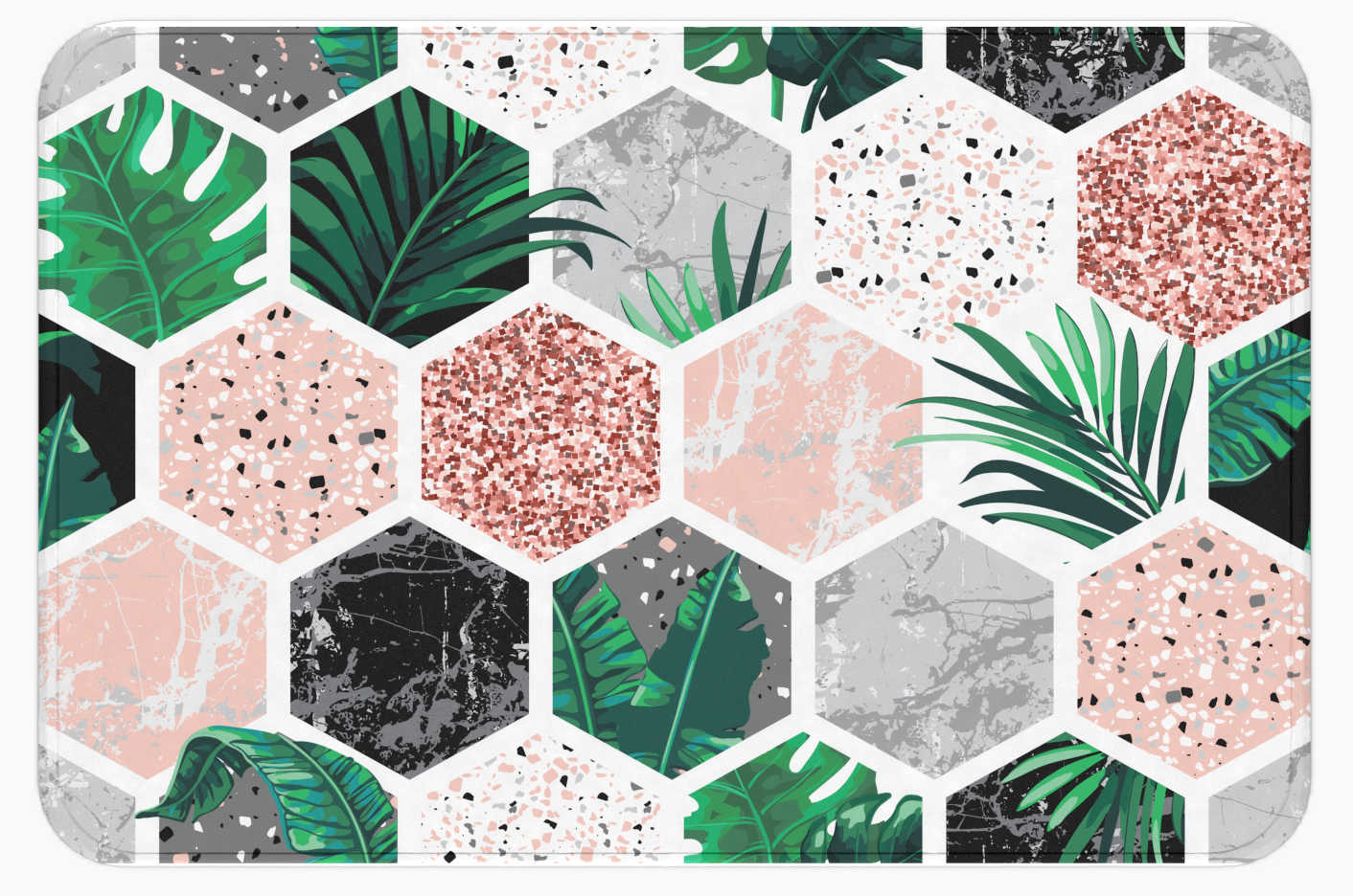 Hyggli Badezimmerteppich 60x40 cm rechteckig farbmischung 70-051