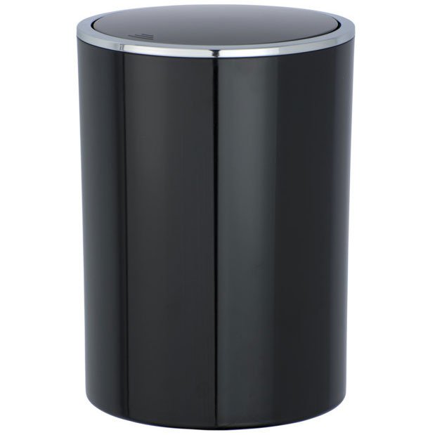 Wenko Inca Papierkorb 5 l chrom-schwarz 22558100