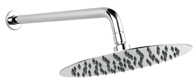 Ferro Slim Kopfbrause mit Arm 25x25 cm rund chrom NPT13