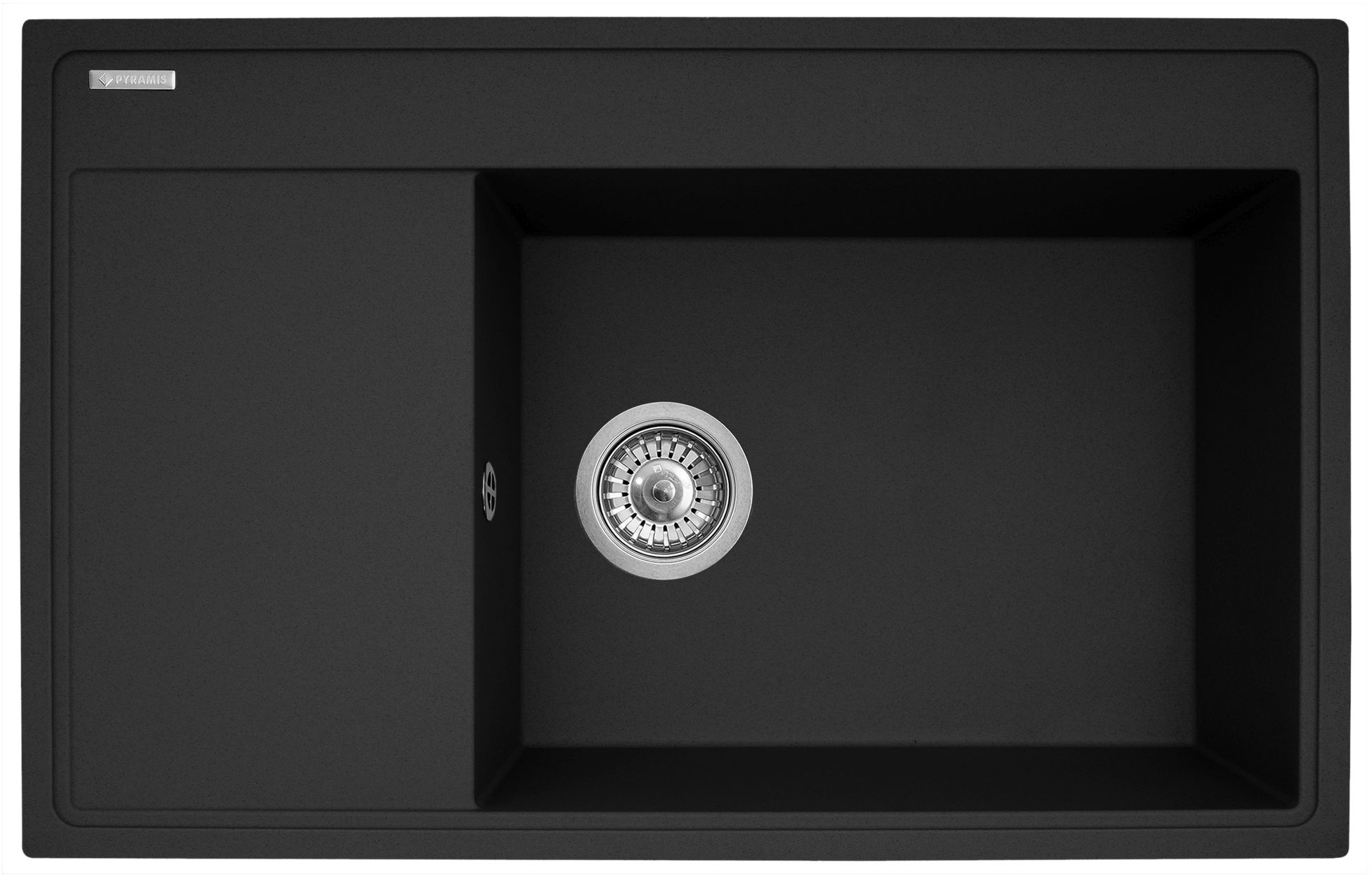 Pyramis Camea Granitspüle 79x50 cm schwarz 070091401