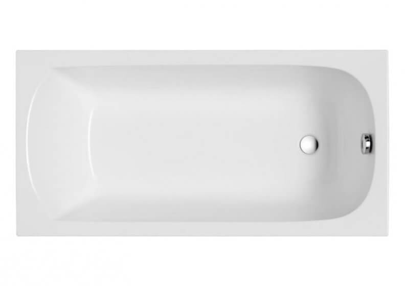 Polimat Classic Slim Schlanke rechteckige Badewanne 120x70 cm weiß 00282