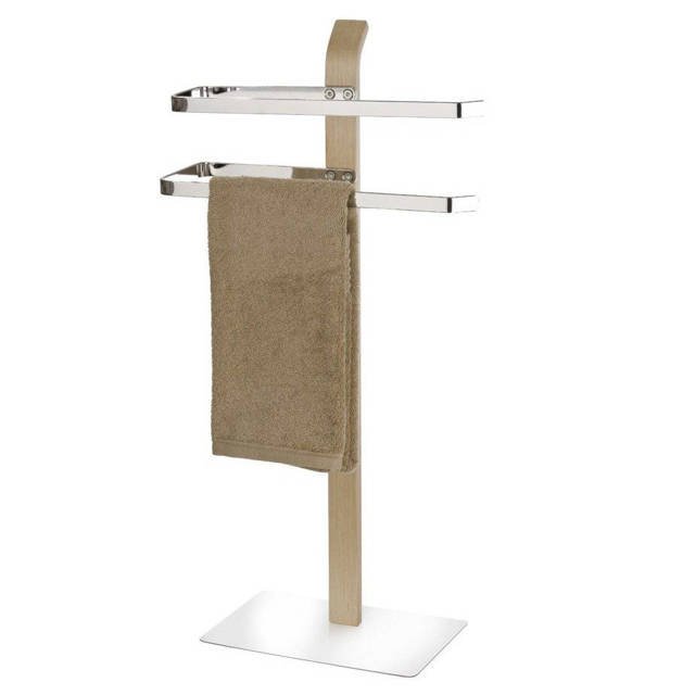 Wenko Samona Stehender Kleiderbügel holz-silber 20396100