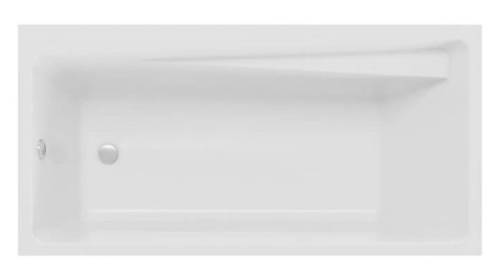 Polimat Elza Rechteckige Badewanne 140x70 cm weiß 00017