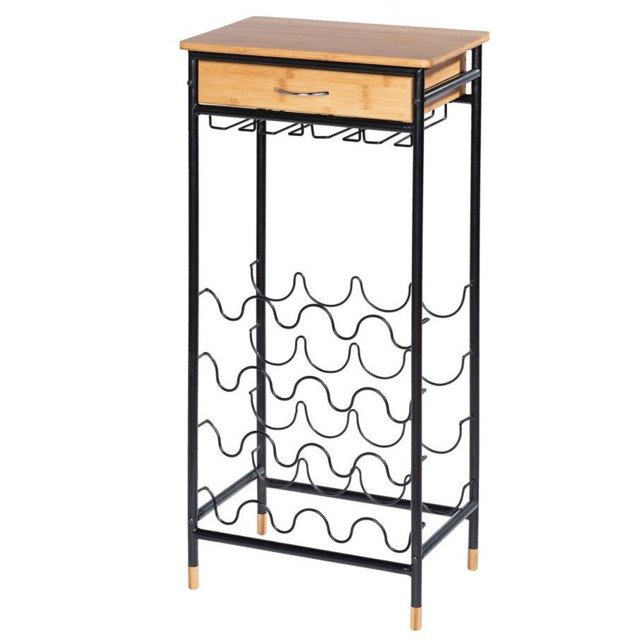 Wenko Loft Flaschenregal 48x30x95 cm schwarz-braun 50705100