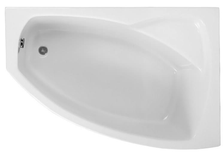 Polimat Frida Eckbadewanne 140x80 cm rechtsseitig weiß 00268