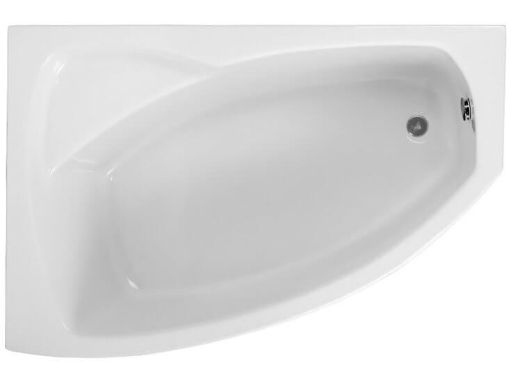 Polimat Frida Eckbadewanne 140x80 cm linksseitig weiß 00270