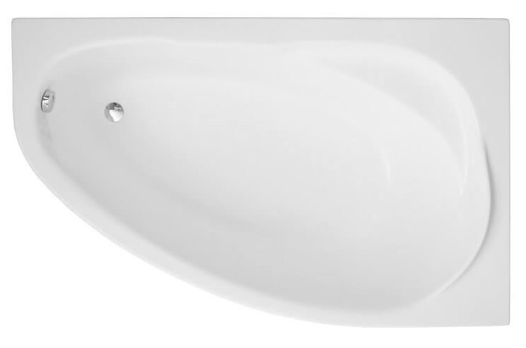 Polimat Marea Eckbadewanne 150x100 cm rechtsseitig weiß 00293