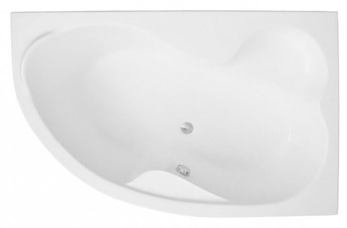 Polimat Mega Eckbadewanne 160x105 cm rechtsseitig weiß 00229