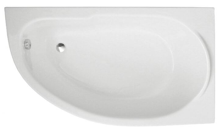 Polimat Miki Eckbadewanne 145x85 cm rechtsseitig weiß 00420
