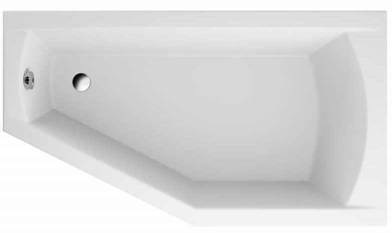 Polimat Selena Eckbadewanne 150x90 cm rechtsseitig weiß 00385