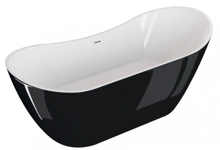 Polimat Abi Freistehende Badewanne 180x80 cm oval zweifarbig 00040