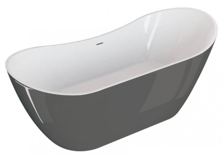 Polimat Abi Freistehende Badewanne 180x80 cm oval zweifarbig 00404