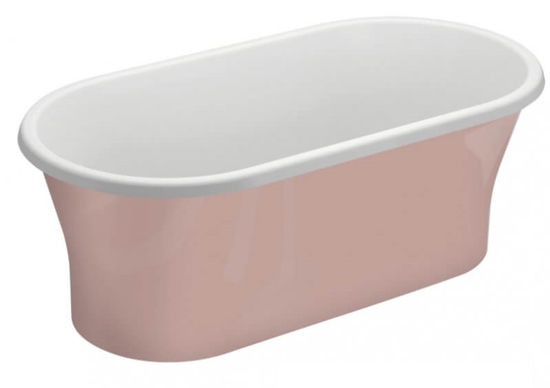 Polimat Amona New Freistehende Badewanne 150x75 cm oval zweifarbig 00415