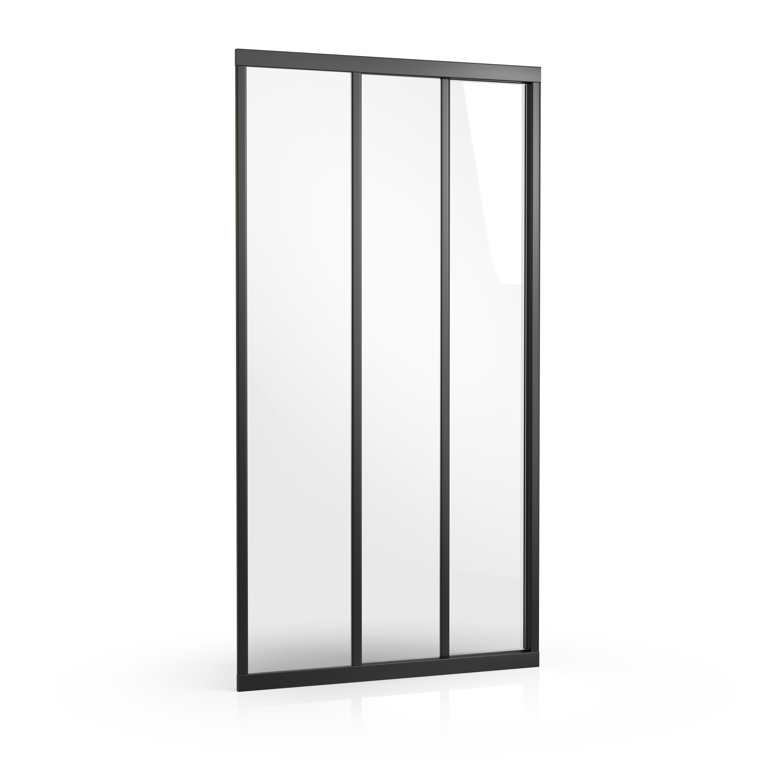 Ravak Supernova Duschtüren 90 cm Schiebe- schwarz Matte/durchsichtiges Glas 00V703R2Z1