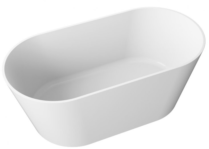 Polimat Ida Freistehende Badewanne 150x75 cm oval weiß 00301