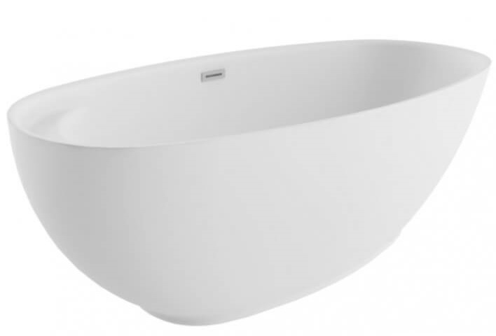 Polimat Kivi Freistehende Badewanne 165x75 cm oval weiß 00471