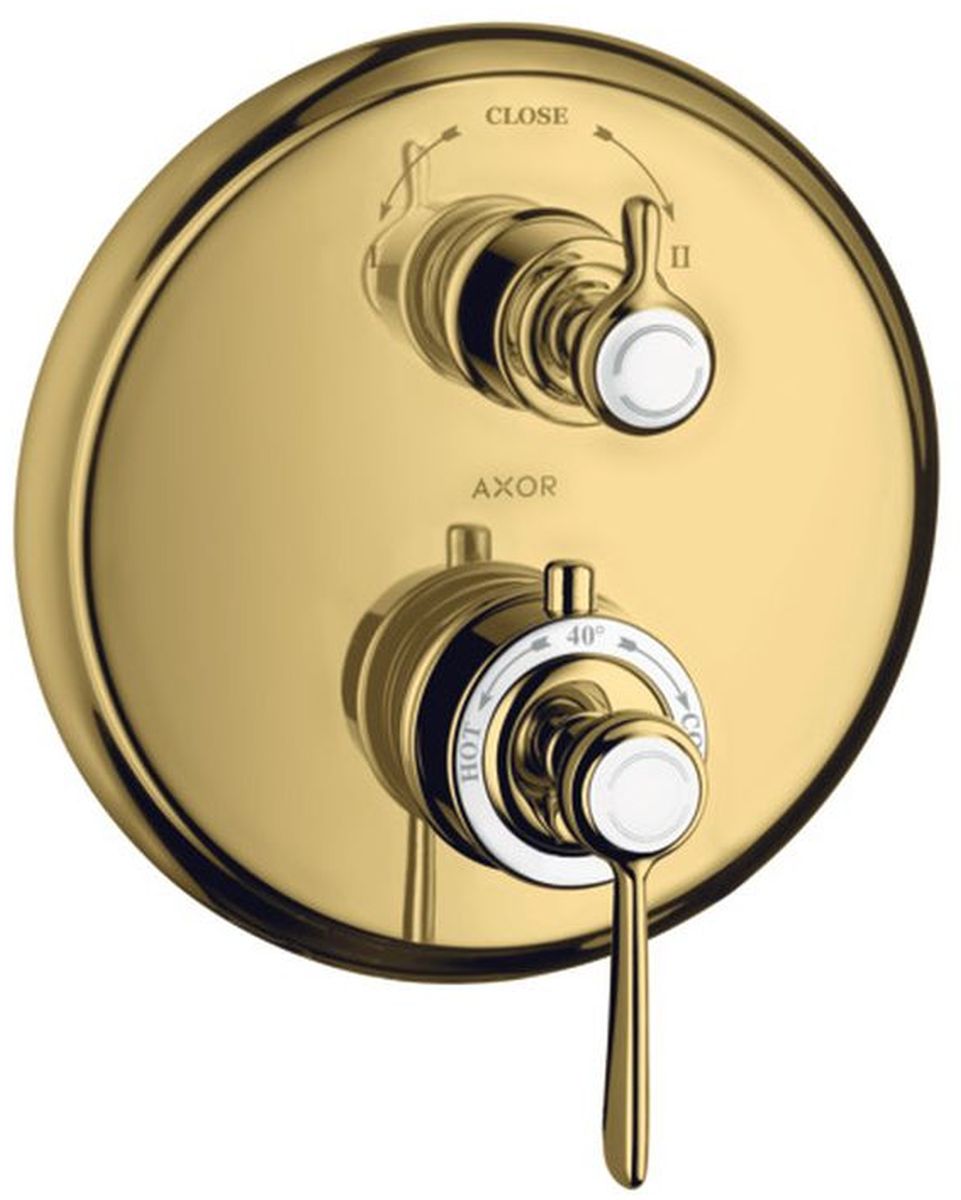 Axor Montreux Badewannen- und Duscharmatur Unterputz mit Thermostat gold 16821990