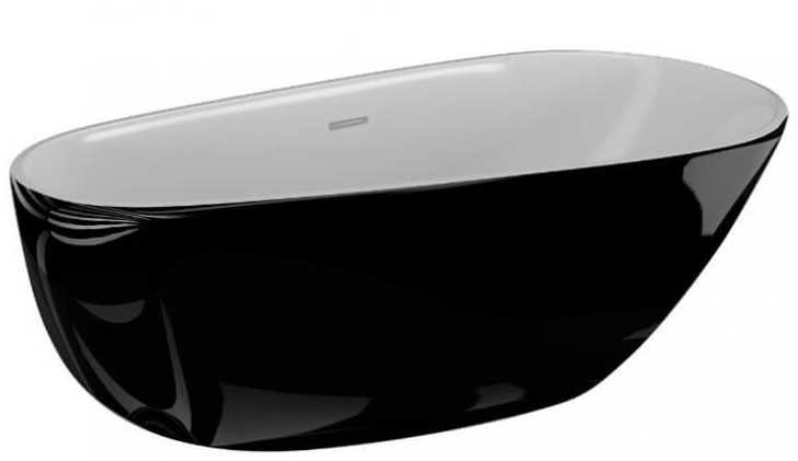 Polimat Shila Freistehende Badewanne 170x85 cm oval zweifarbig 00342