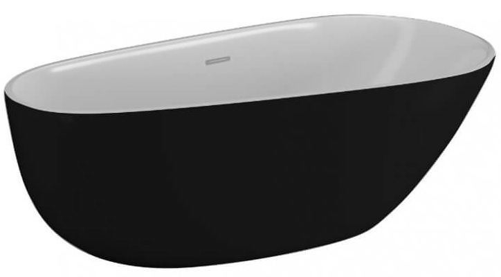 Polimat Shila Freistehende Badewanne 170x85 cm oval zweifarbig 00345