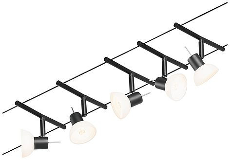 Paulmann Sheela Kabelsystem 5x10 W schwarz-chrom 94450