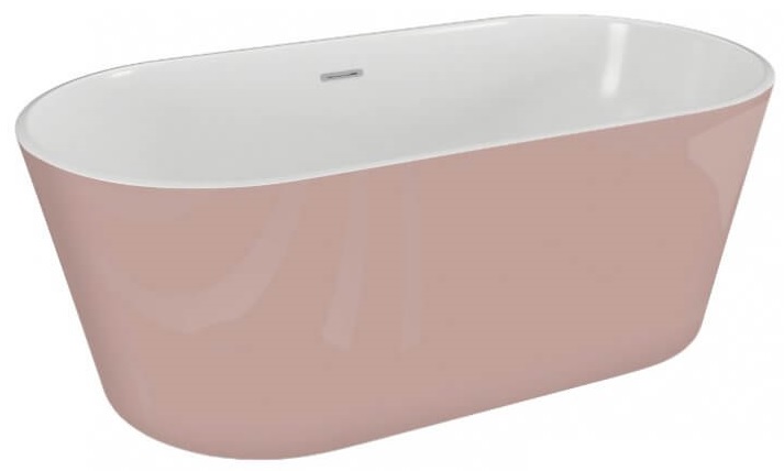 Polimat Uzo Freistehende Badewanne 160x80 cm oval zweifarbig 00438