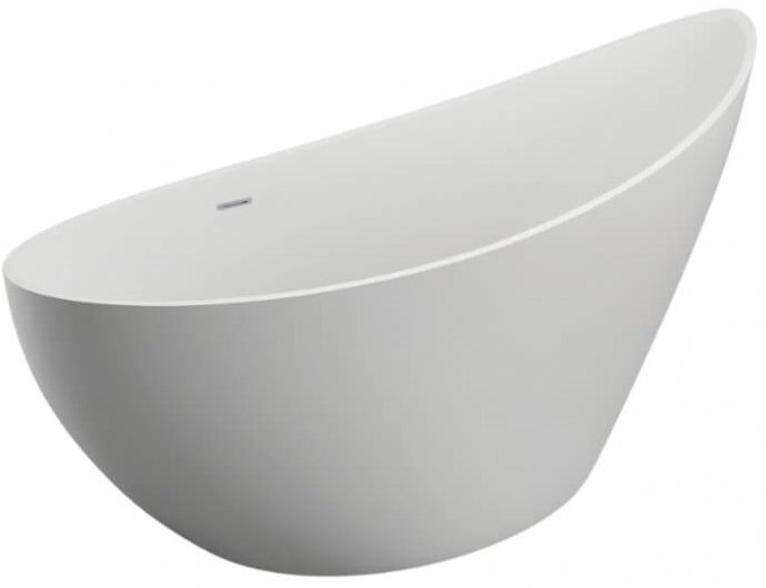 Polimat Zoe Freistehende Badewanne 180x80 cm oval weiß 00256