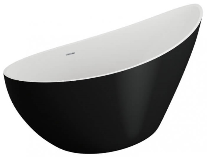 Polimat Zoe Freistehende Badewanne 180x80 cm oval zweifarbig 00332
