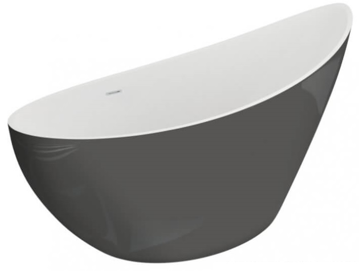 Polimat Zoe Freistehende Badewanne 180x80 cm oval zweifarbig 00409