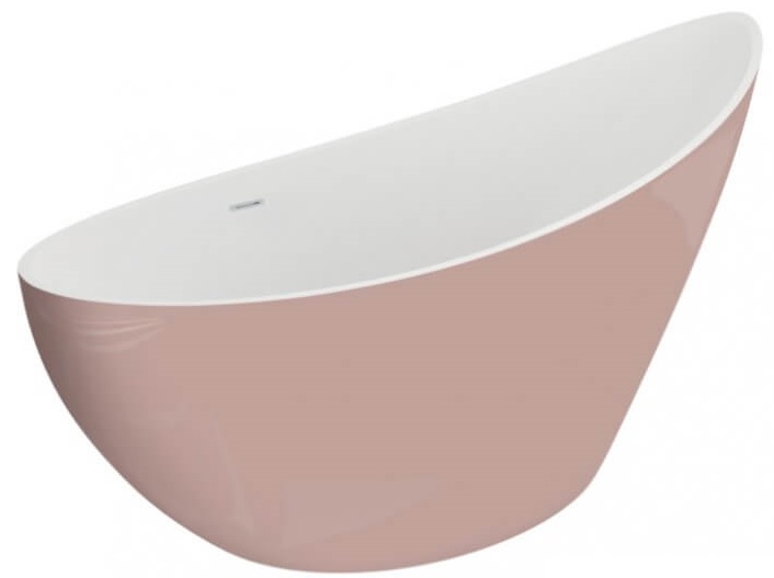 Polimat Zoe Freistehende Badewanne 180x80 cm oval zweifarbig 00410