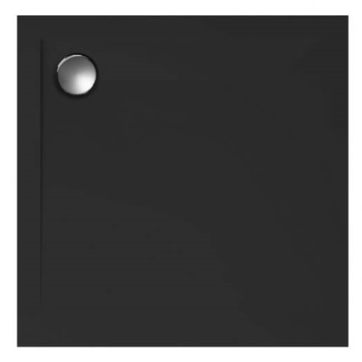 Polimat Geos Quadratische Duschwanne 90x90 cm schwarz 00377