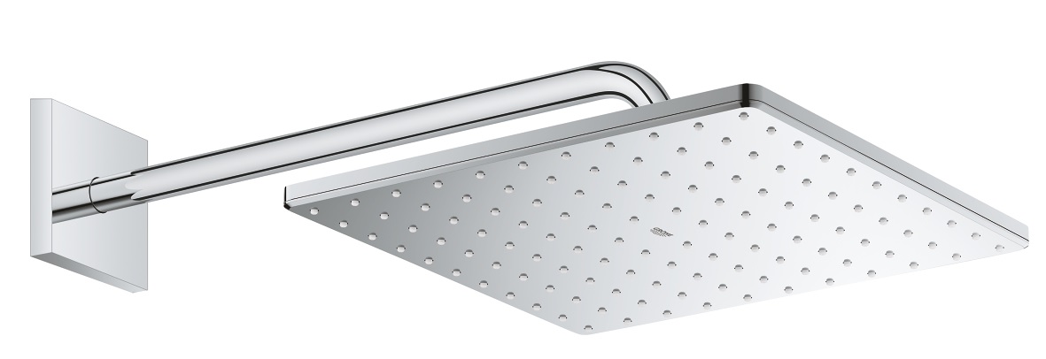 Grohe Rainshower Kopfbrause mit Arm 31x31 cm quadratisch StarLight Chrome 26563000