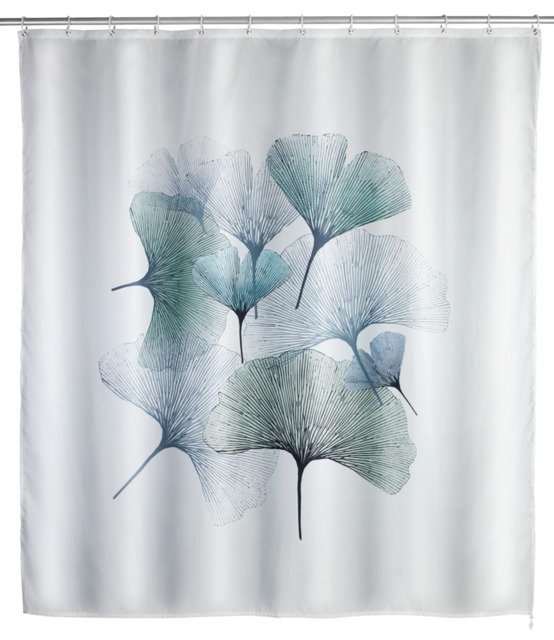 Wenko Gingko Duschvorhang 200x180 cm weiß-mehrfarbig 24344100