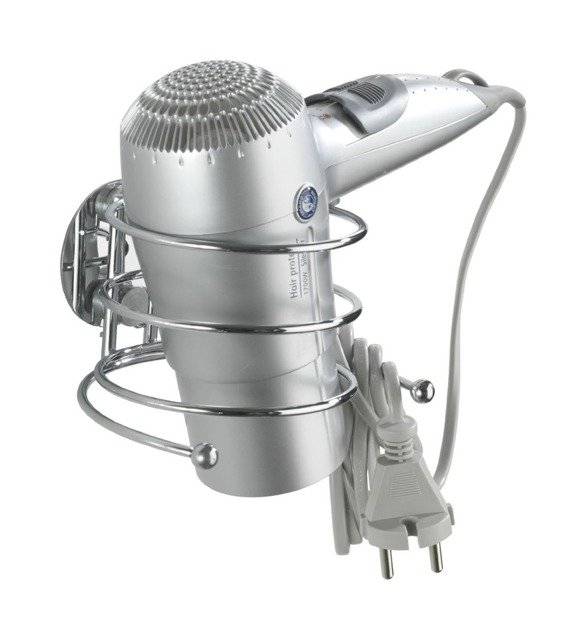 Wenko Turbo-Loc rund Stahl Haartrocknerhalter || 18770100