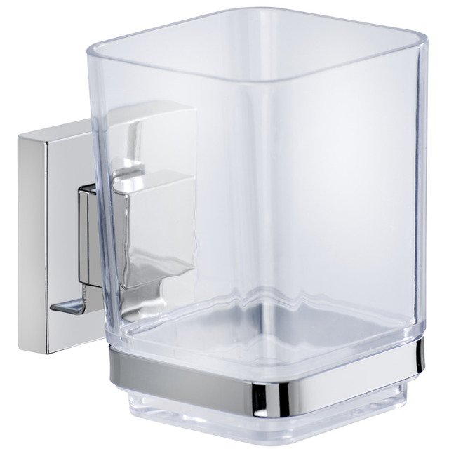 Wenko VL Quadro Zahnputzbecher transparent 22680100