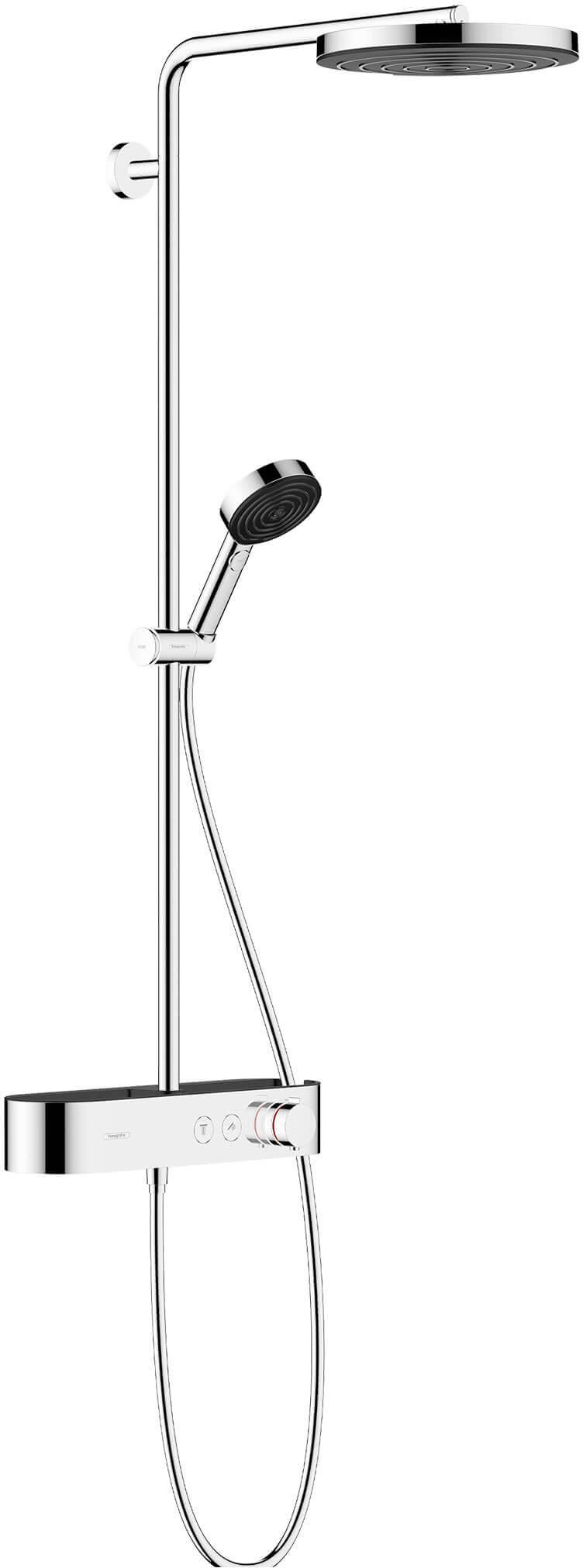 Hansgrohe Pulsify S Duschset Wandmontage mit Thermostat mit Kopfbrause chrom 24220000