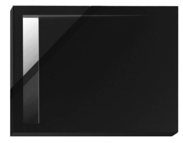 Polimat West New Rechteckige Duschwanne 110x90 cm schwarz 00347