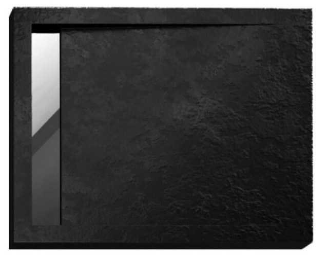 Polimat West New Rechteckige Duschwanne 110x90 cm schwarz 00354