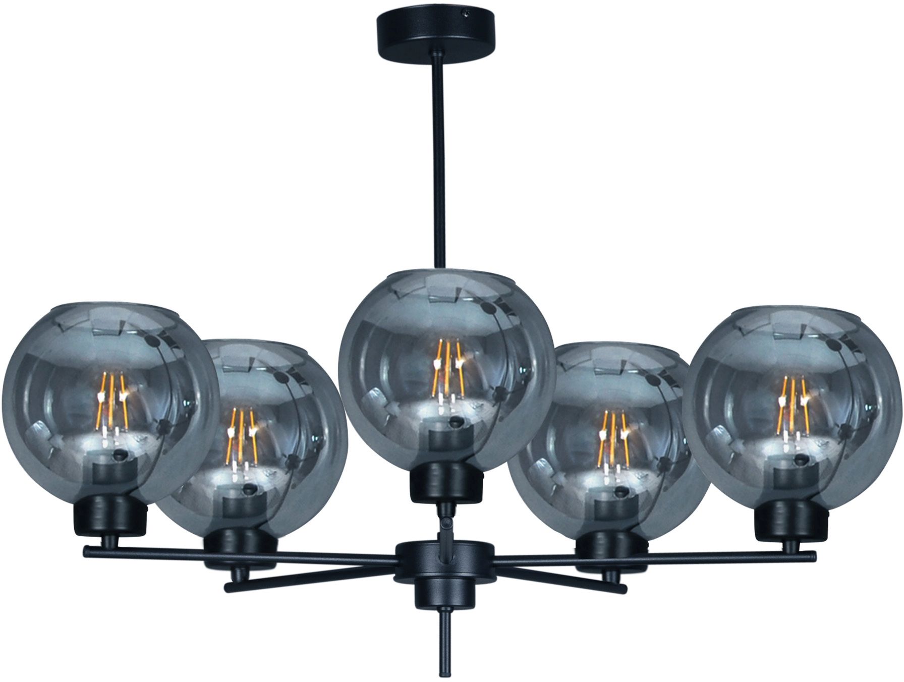 Kaja Aldar Deckenlampe 5x50 W schwarz-graphit K-4852