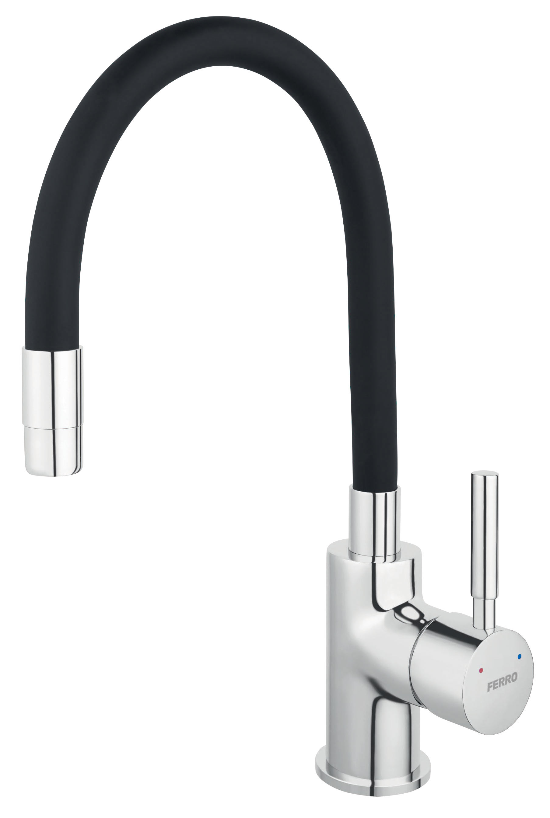 Ferro Zumba küchenarmatur stehend chrom-schwarz BZA4B-LB