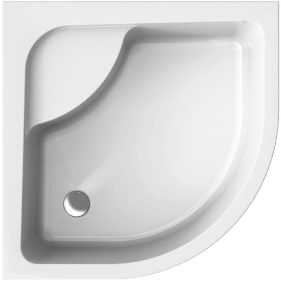 Polimat Pako Halbrunde Duschwanne 80x80 cm weiß 00086