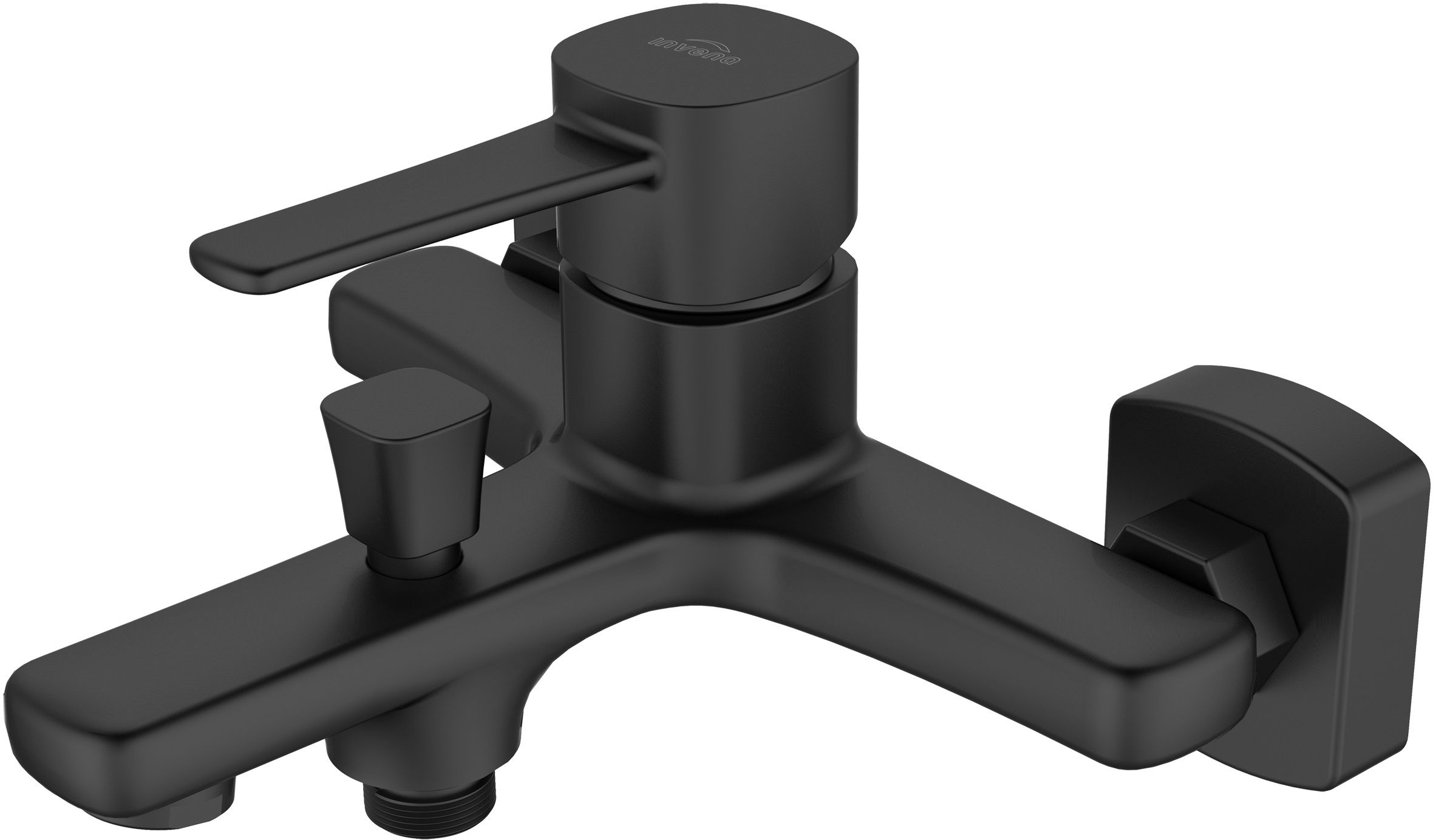 Invena Glamour badewannen- und duscharmatur Wand schwarz BW-02-004