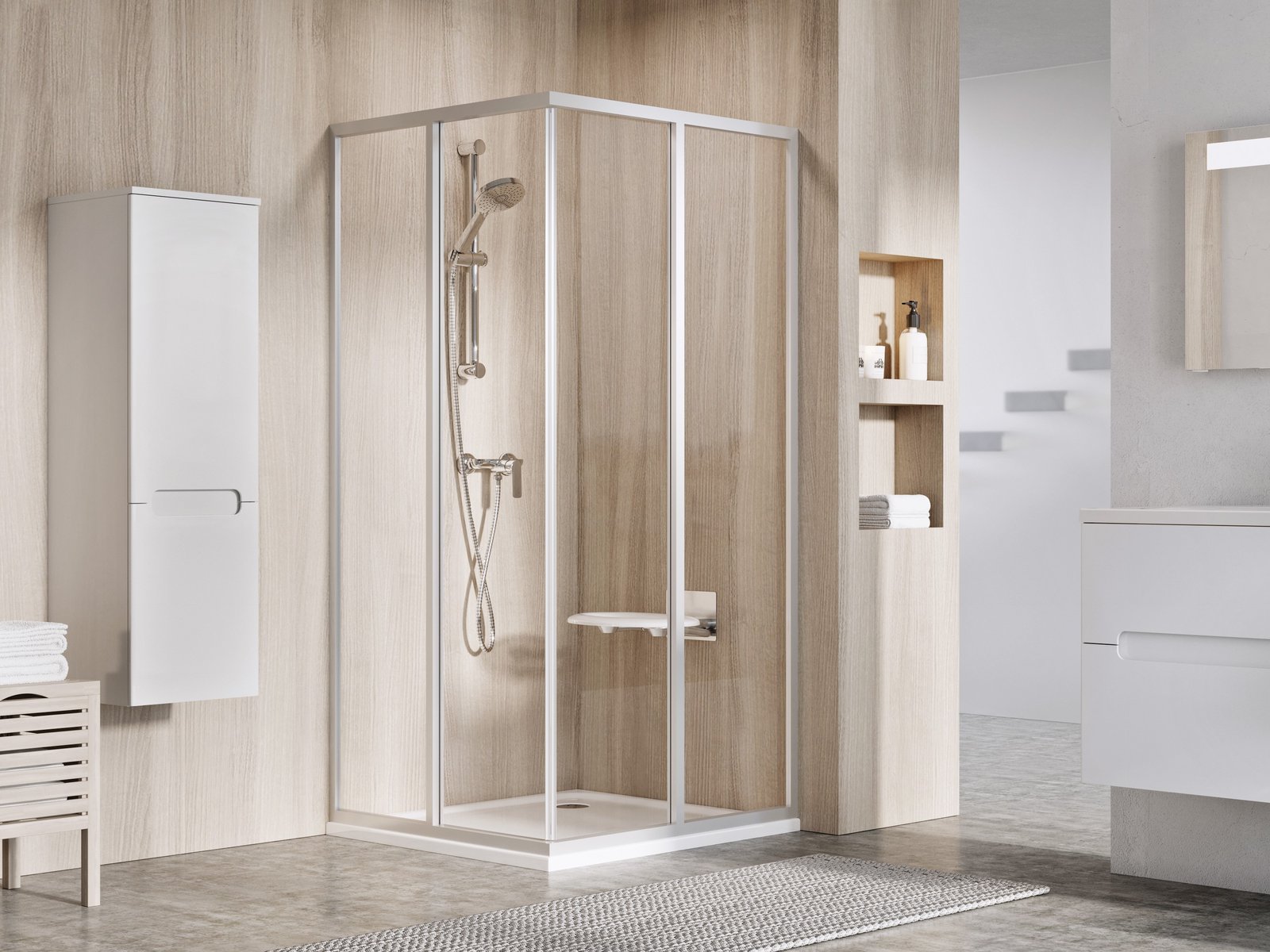 Ravak Supernova Duschtüren 80 cm Schiebe- satin Matte/durchsichtiges Glas 14V40UO2Z1