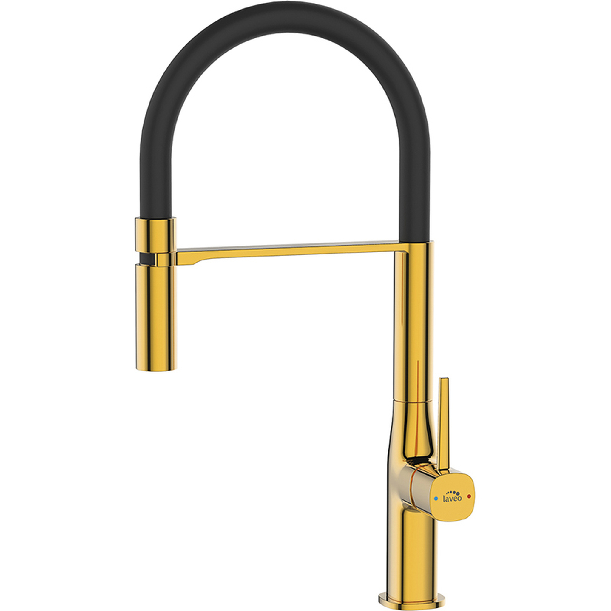 Laveo Pola küchenarmatur stehend schwarz-gold/altgold BAPG78D