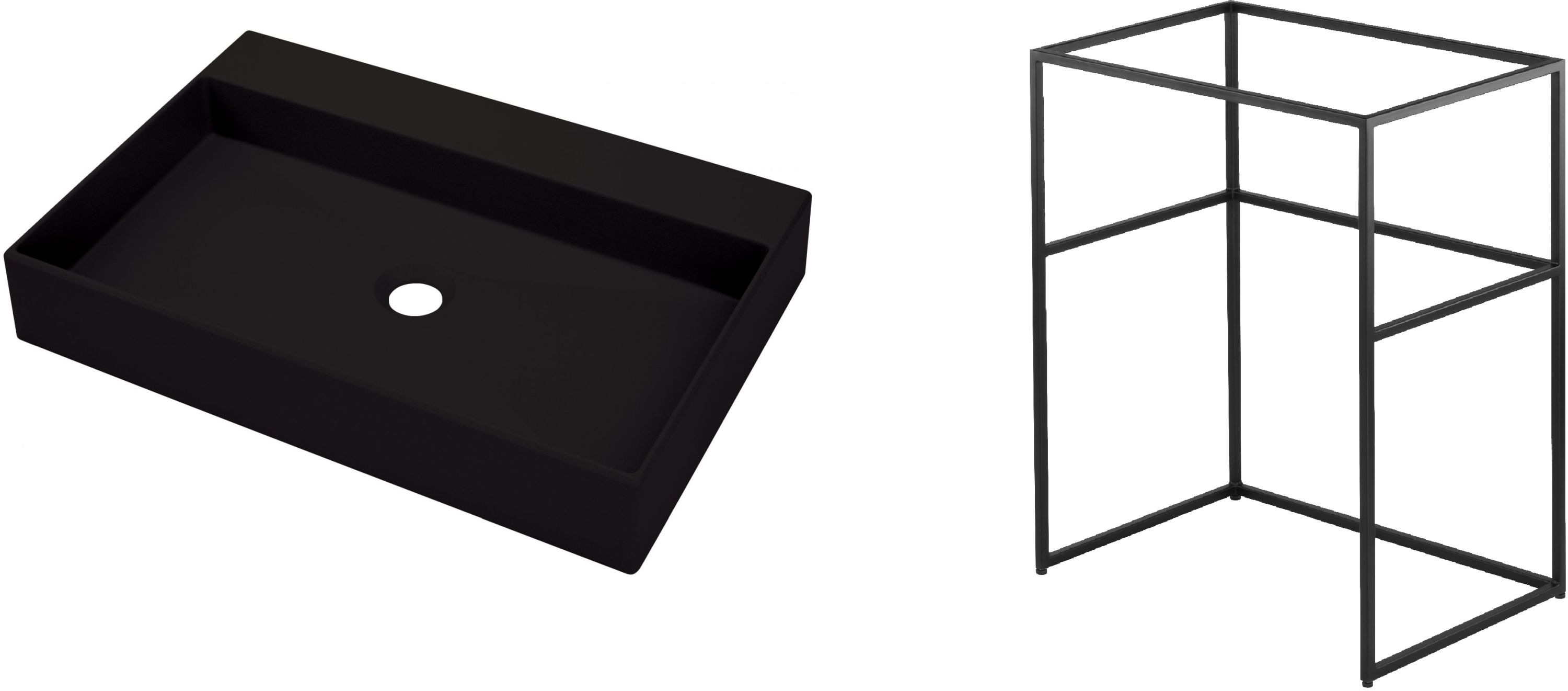 Set Konsole Deante Correo CKC_N60A, Waschbecken Deante Correo CQR_NU6S