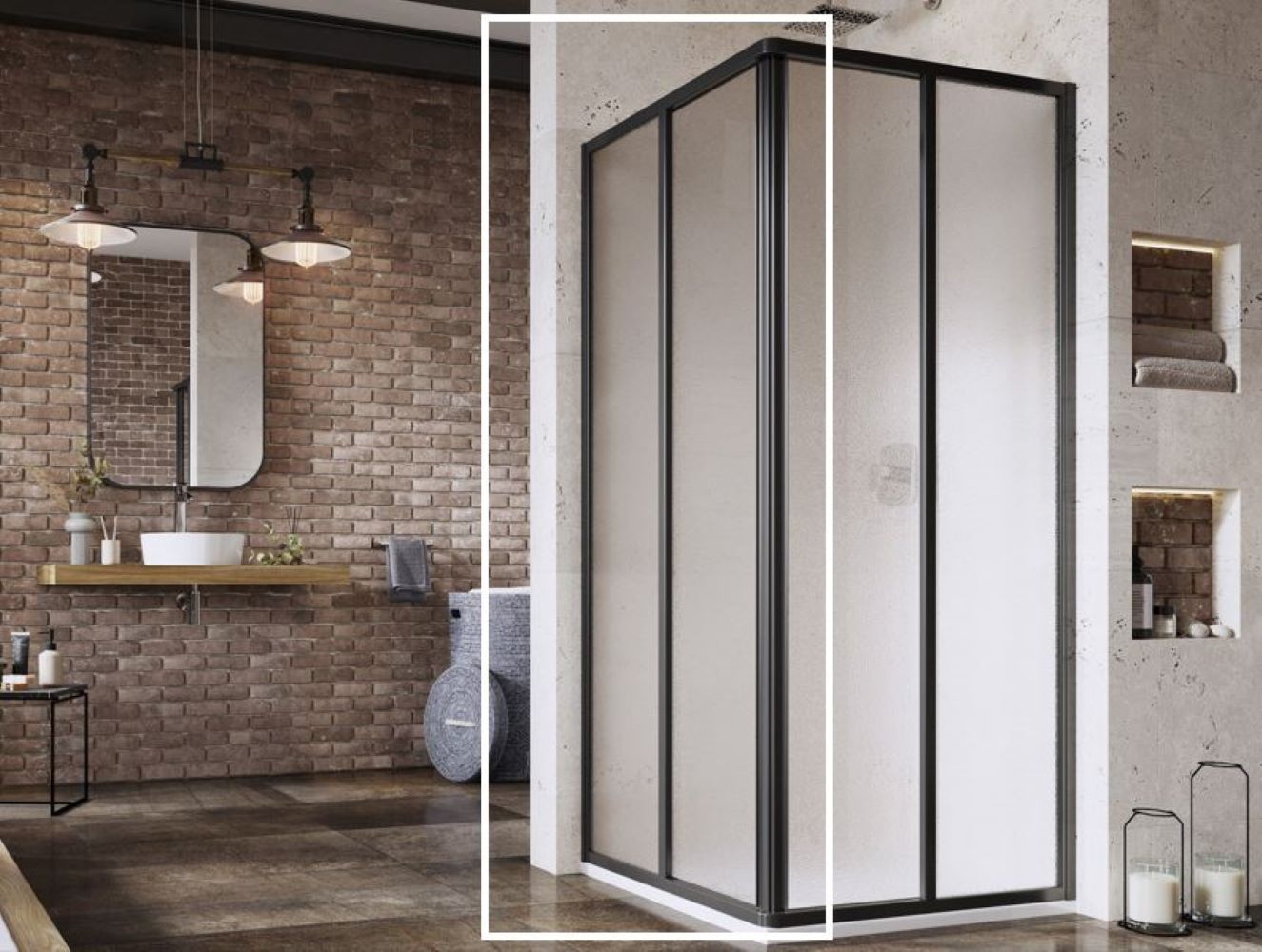 Ravak Supernova Duschtüren 100 cm Schiebe- schwarz Matte/ 14VA03O2ZG